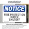Signmission Fire Protection Water Shutoff OSHA Notice Sign, Vinyl Decal, 10in W x 7in L, 2PK OS-2PACK-NS-D-710-L-12622 - alternate 4